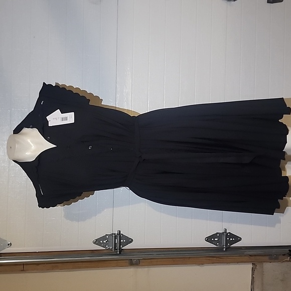 ELIE TAHARI PLEATED BELTED SLEEVELESS DRESS SIZE XS - Picture 1 of 7